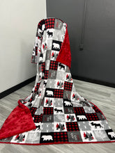 Load image into Gallery viewer, Cabin Quilt Scarlet on Scarlet Snowflakes
