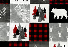 Load image into Gallery viewer, Cabin Quilt Scarlet on Scarlet Snowflakes
