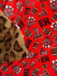 Texas Tech Print on Cognac Jag