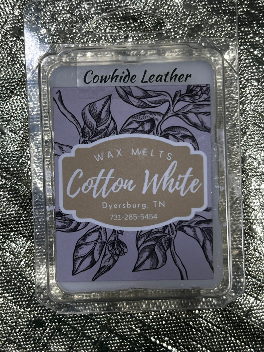 Cotton White Cowhide Leather Wax Melt